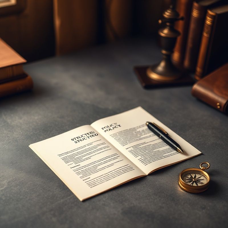 Birou slate-grey cu document de poliță și busolă de alamă
